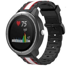 Strap-it Garmin Vivoactive 3 Special Edition band (zwart/wit)