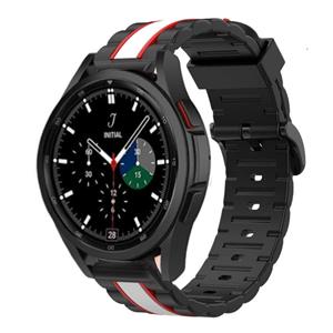 Strap-it Samsung Galaxy Watch 4 Classic 42mm Special Edition Band (zwart/wit)