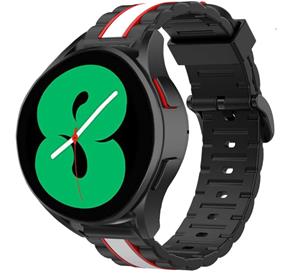 Strap-it Samsung Galaxy Watch 4 44mm Special Edition Band (zwart/wit)