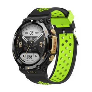 Strap-it Amazfit T-Rex 2 sport bandje (zwart/groen)