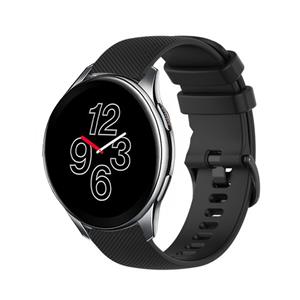 Strap-it OnePlus Watch 3 luxe siliconen bandje (zwart)