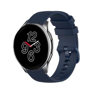 Strap-it OnePlus Watch 3 luxe siliconen bandje (donkerblauw)