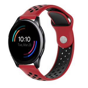 Strap-it OnePlus Watch 3 sport band (rood/zwart)