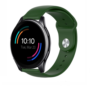 Strap-it OnePlus Watch 3 sport band (donkergroen)