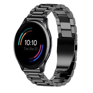 Strap-it OnePlus Watch 3 stalen band (zwart)