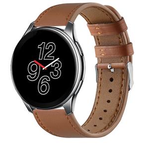 Strap-it OnePlus Watch 3 leren bandje (strak bruin)
