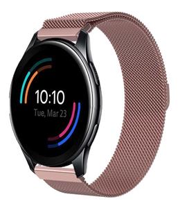 Strap-it OnePlus Watch 3 Milanese band (roze)