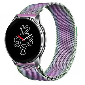 Strap-it OnePlus Watch 3 Milanese band (regenboog)