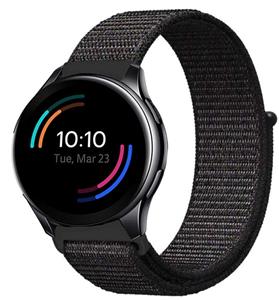 Strap-it OnePlus Watch 3 nylon bandje (zwart)