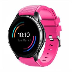 Strap-it OnePlus Watch 3 siliconen band (knalroze)