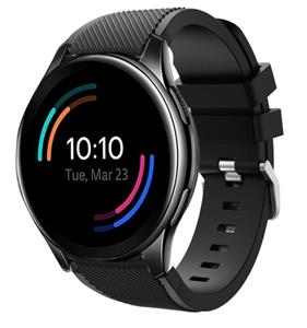 Strap-it OnePlus Watch 3 siliconen bandje (zwart)