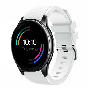 Strap-it OnePlus Watch 3 siliconen bandje (wit)