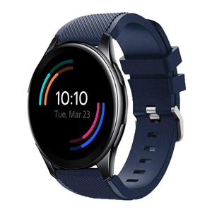 Strap-it OnePlus Watch 3 siliconen bandje (donkerblauw)