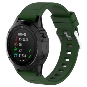 Strap-it Garmin Fenix 7x glossy silicone band (legergroen)