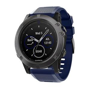 Strap-it Garmin Tactix 7 Pro siliconen bandje (donkerblauw)