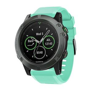 Strap-it Garmin Tactix 8 - 51mm siliconen bandje (aqua)