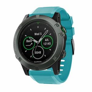 Strap-it Garmin Tactix 8 - 51mm siliconen bandje (lichtblauw)