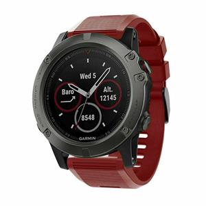 Strap-it Garmin Tactix 8 - 51mm siliconen bandje (rood)