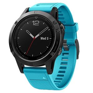 Strap-it Garmin Tactix 8 - 47mm siliconen bandje (lichtblauw)
