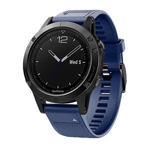 Strap-it Garmin Tactix 8 - 47mm siliconen bandje (donkerblauw)