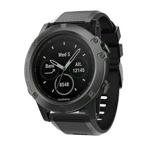 Strap-it Garmin Tactix 7 siliconen bandje (zwart)