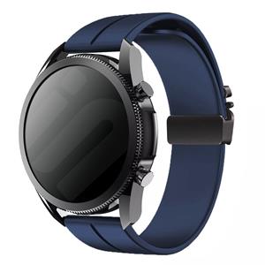 Strap-it Oppo Watch X2 siliconen band met P-buckle (donkerblauw)