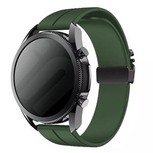 Strap-it Oppo Watch X2 siliconen band met P-buckle (groen)