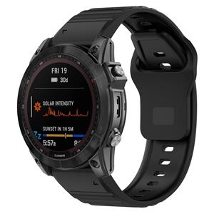 Strap-it Garmin Tactix 7 outdoor siliconen band (zwart)