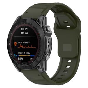 Strap-it Garmin Tactix 7 Pro outdoor siliconen band (legergroen)