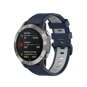 Strap-it Garmin Tactix 7 sport gesp band (blauw/grijs)