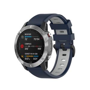 Strap-it Garmin Tactix 7 Pro sport gesp band (blauw/grijs)