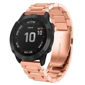 Strap-it Garmin Tactix 7 Pro stalen band (rosé goud)