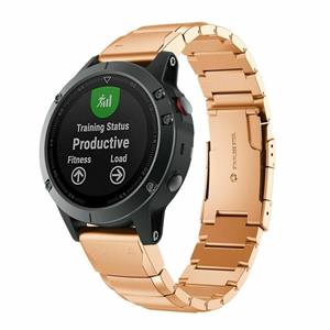 Strap-it Garmin Tactix 8 - 47mm metalen bandje (rosé goud)