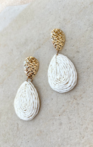 The Musthaves Raffia Oorbellen Goud