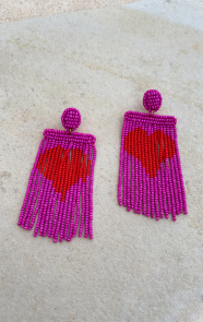 The Musthaves Love Me Beads Oorbellen Handmade Pink