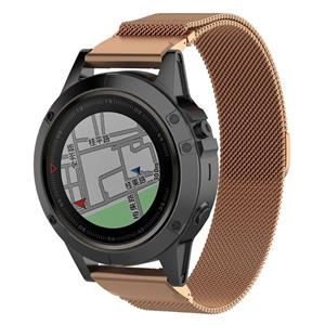 Strap-it Garmin Tactix 7 Pro Milanese band (rosé goud)
