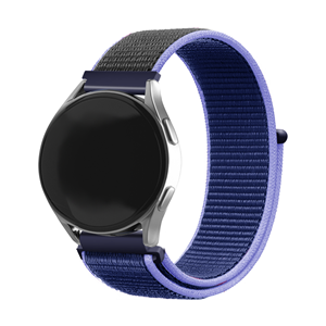 Strap-it Oppo Watch X2 nylon bandje (blauw/zwart)