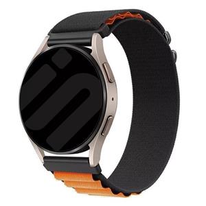 Strap-it Oppo Watch X2 Alpine nylon bandje (zwart/oranje)