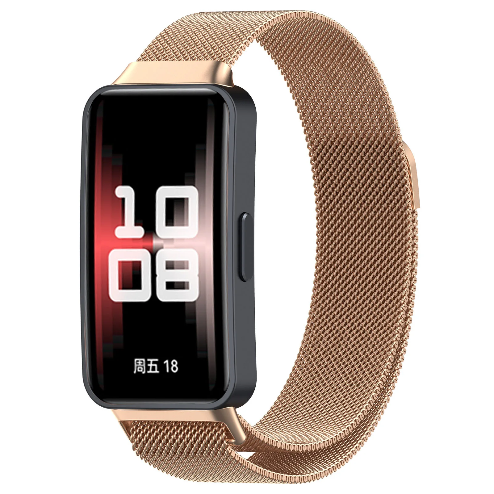 Strap-it Huawei Band 10 Milanese band (rosé goud)