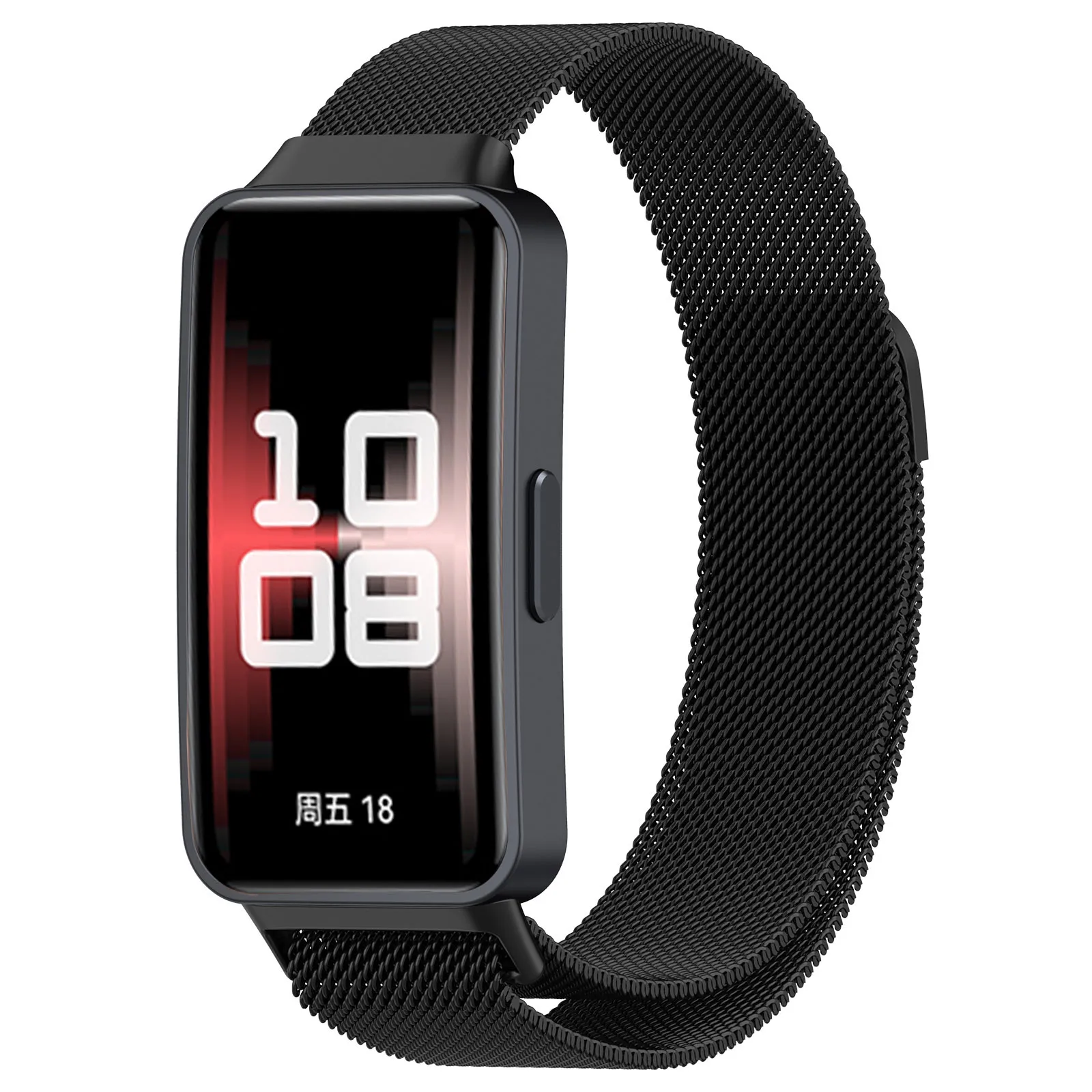 Strap-it Huawei Band 10 Milanese band (zwart)