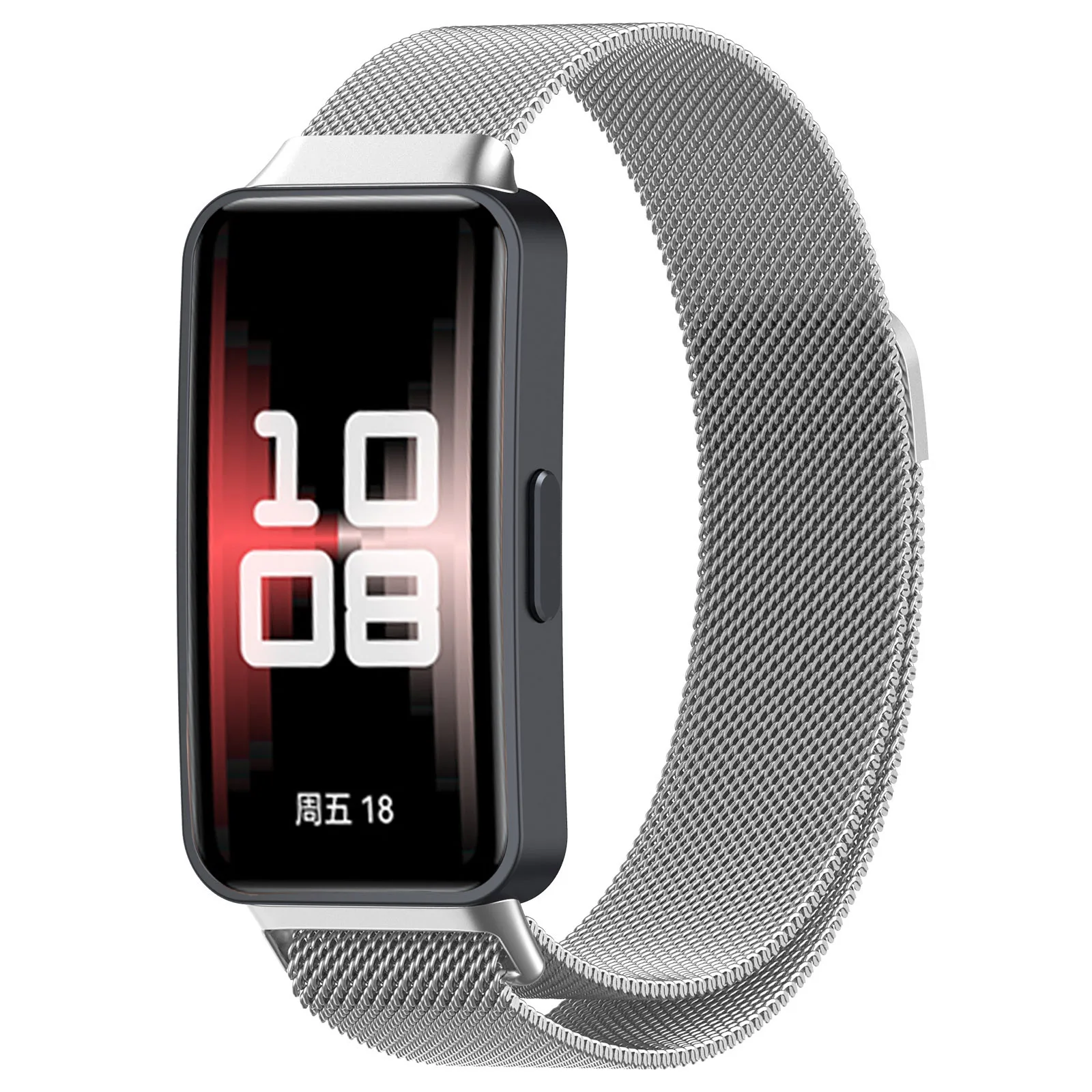 Strap-it Huawei Band 10 Milanese band (zilver)