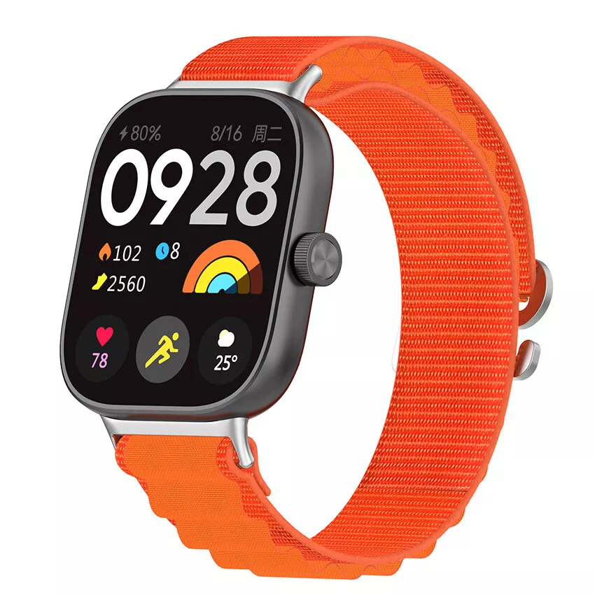 Strap-it Redmi Watch 5 Alpine nylon bandje (oranje)
