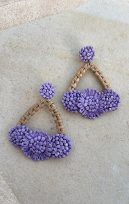 The Musthaves Lila Blossom Oorbellen Handmade