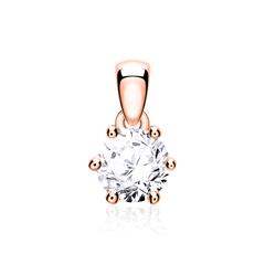 Brilladia Dameshanger in 14 karaat roségoud met Diamant