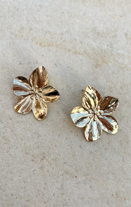 Jurkjes Boho Flower Earrings Goud
