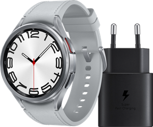 Samsung Galaxy Watch 6 Classic Zilver 47mm +  Oplader