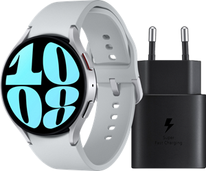 Samsung Galaxy Watch 6 Zilver 44mm +  Oplader