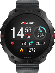 Polar Grit X 2 Pro Zwart Nylon Bandje