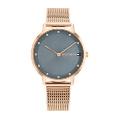 Tommy Hilfiger Horloge voor dames in roestvrij staal, IP rosé