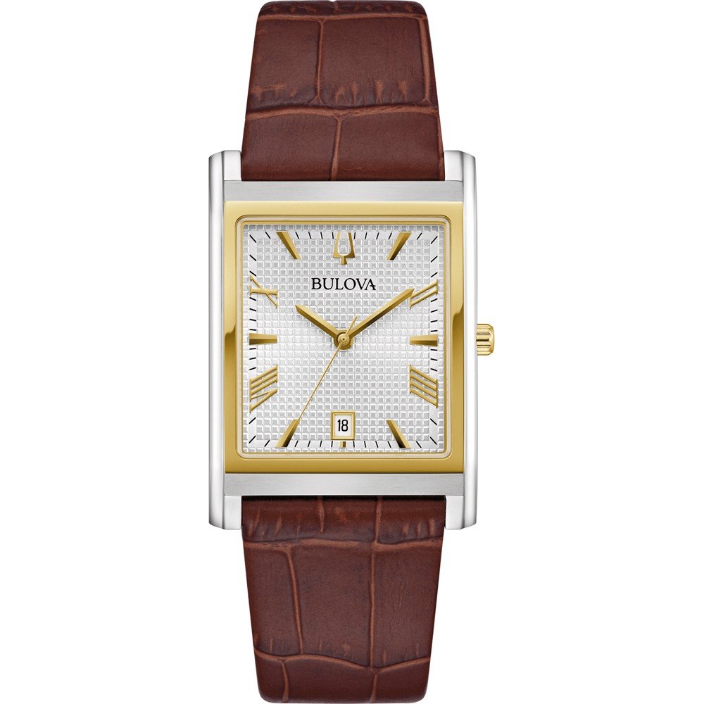 Bulova Kwartshorloge Horloge, herenhorloge, leren band, analoog, dag